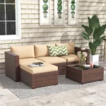 Wicker Modular Patio Conversation Set with Cushions - Image 2