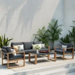Aluminum Outdoor Conversation Set - Image 3
