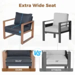 Aluminum Outdoor Conversation Set - Image 4