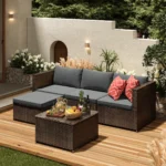 Outdoor Patio Conversation Set with Cushions - Image 2