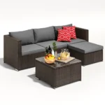 Outdoor Patio Conversation Set with Cushions - Image 4