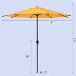 Lyon Market Umbrella with Crank Lift - Image 4