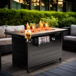 Propane Fire Table Outdoor Fire Pit with Lid - Image 4