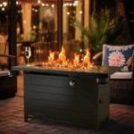 Propane Fire Table Outdoor Fire Pit with Lid - Image 6