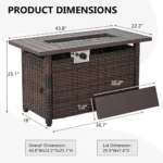 Outdoor Propane Gas Fire Pit Table - Image 3
