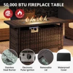 Outdoor Propane Gas Fire Pit Table - Image 4