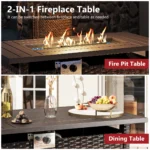 Outdoor Propane Gas Fire Pit Table - Image 5