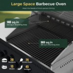 Stainless Steel Four Burner Commercial Bbq Grill - Image 4